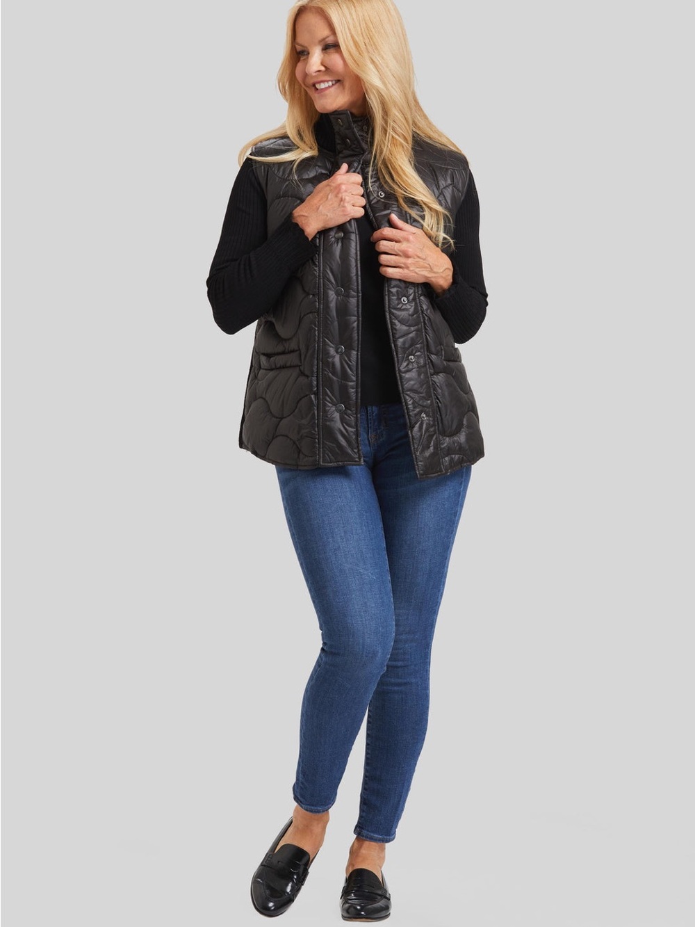 Peace of Cloth Quilted Go To’s Vest in Black size XS NWT $258 🤍